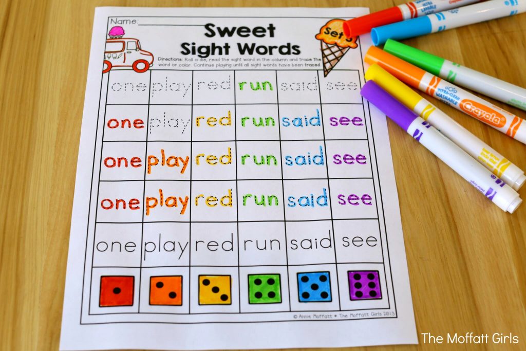 Summer Review NO PREP Kindergarten! Sweet Sight Words (pre-primer sight words)- Avoid the Summer Slide! Help your students stay on track during summer break with these FUN activities! Perfect for Kindergarten going into 1st Grade!