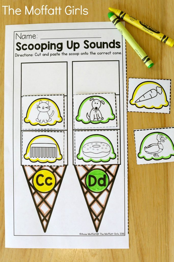 Summer Review Packets! Scooping Up Sounds (beginning sounds)- Avoid the Summer Slide! Help your students stay on track during summer break with these FUN activities! Perfect for Preschool going into Kindergarten!