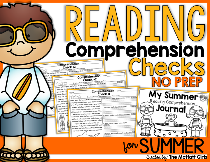 Reading Comprehension Checks for Summer! Reading Comprehension Checks for Summer!