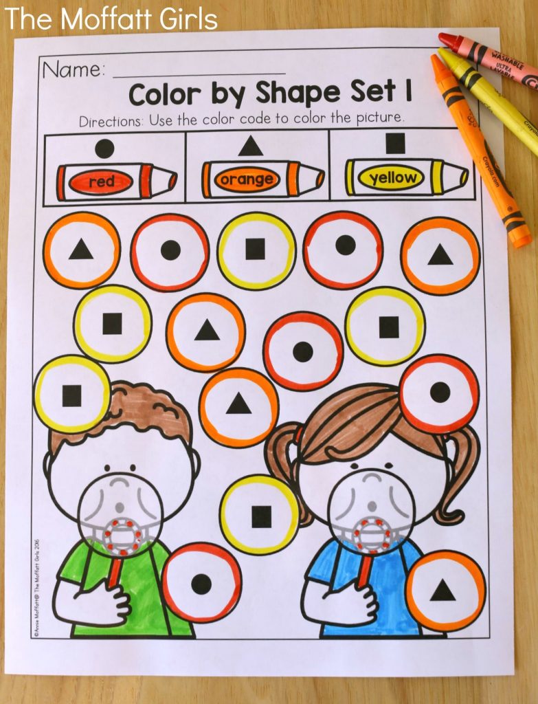Summer Review Packets! Color by Shape- Avoid the Summer Slide! Help your students stay on track during summer break with these FUN activities! Perfect for Preschool going into Kindergarten!