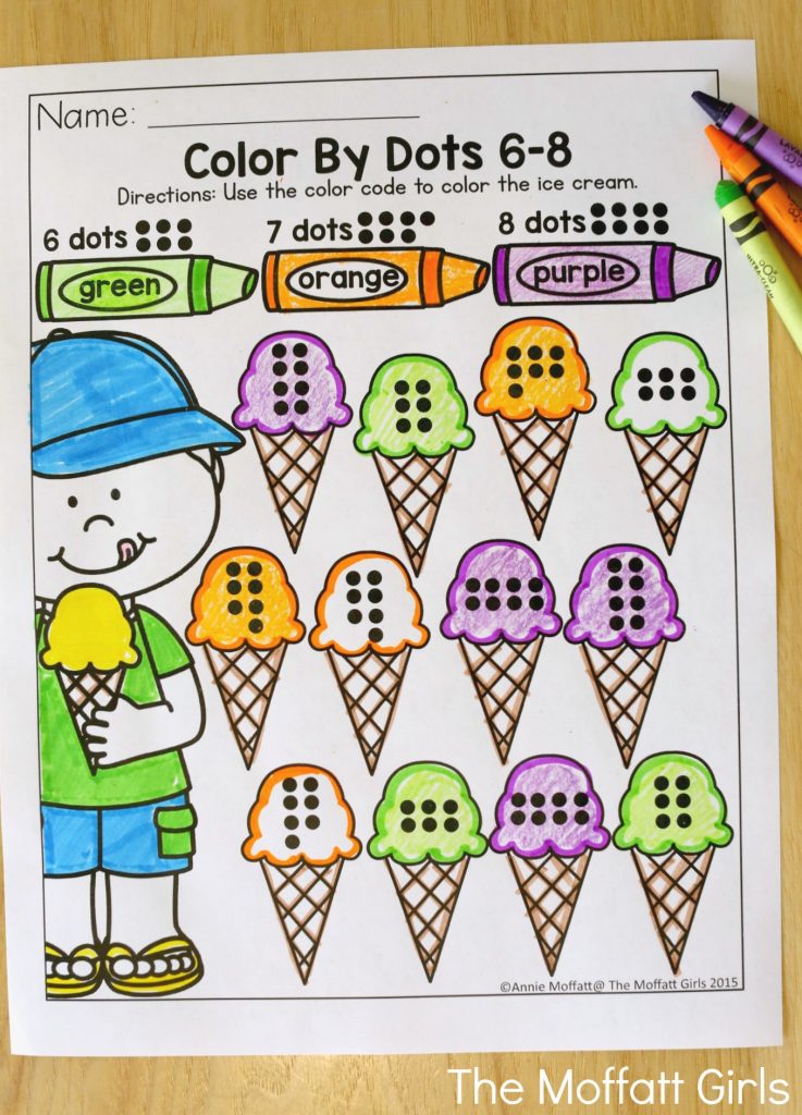 Summer Review Packets! Color by Dots- Avoid the Summer Slide! Help your students stay on track during summer break with these FUN activities! Perfect for Preschool going into Kindergarten!