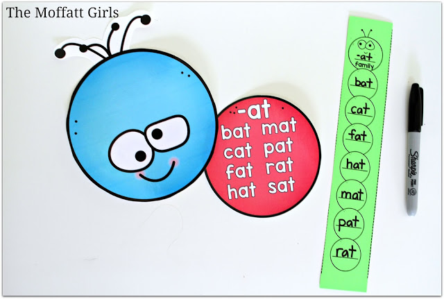 This Word Family Caterpillar is a GREAT way to teach phonics word families to beginning and struggling readers. Decorate the room as students learn each word family!