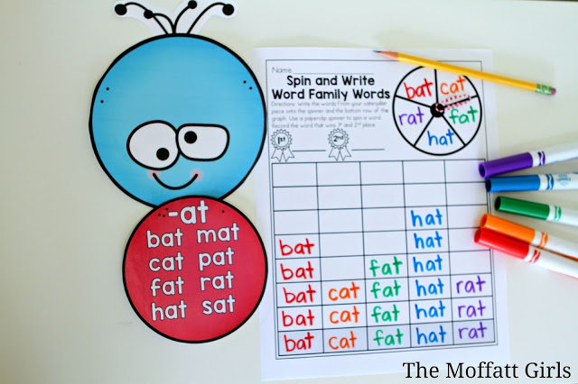 This Word Family Caterpillar is a GREAT way to teach phonics word families to beginning and struggling readers. Decorate the room as students learn each word family!