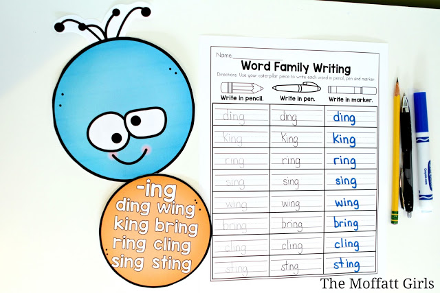 This Word Family Caterpillar is a GREAT way to teach phonics word families to beginning and struggling readers. Decorate the room as students learn each word family!