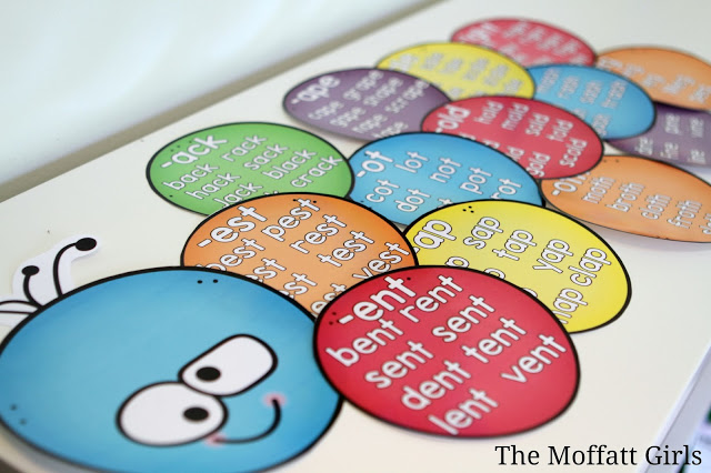 This Word Family Caterpillar is a GREAT way to teach phonics word families to beginning and struggling readers. Decorate the room as students learn each word family!