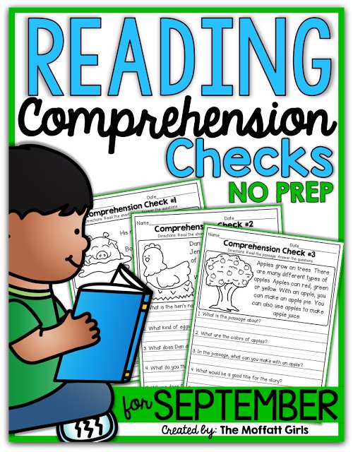Reading Comprehension Checks for September- Build confidence in beginning and struggling readers with these short stories, while teaching students to find text evidence to support their answers.
