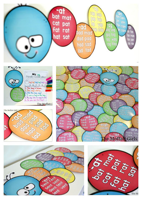 This Word Family Caterpillar is a GREAT way to teach CVC word families to beginning and struggling readers. Decorate the room as students learn each word family!