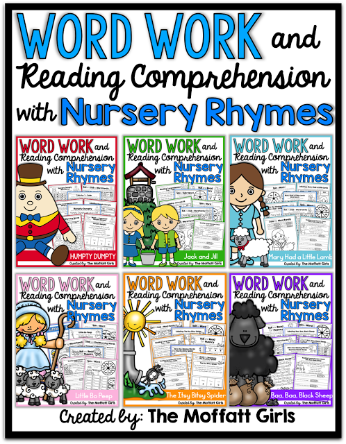 Teaching Word Work and Reading Comprehension through Nursery Rhymes!