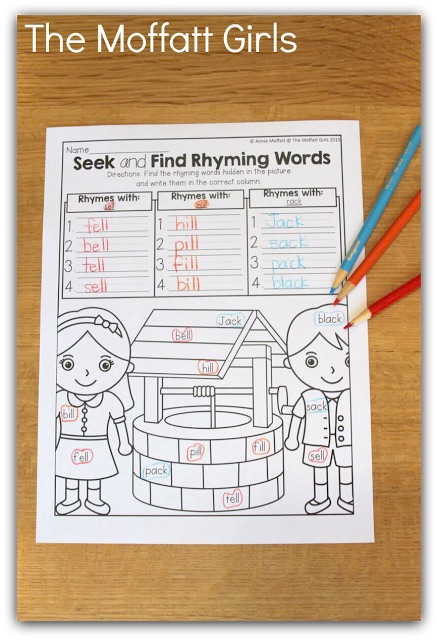 Teaching Word Work and Reading Comprehension through Nursery Rhymes! These packets are designed to build both PHONICS SKILLS AND READING COMPREHENSION with simple nursery rhymes! This packet is targeted for 1st Grade, but can also be used with high flying Kindergarteners!