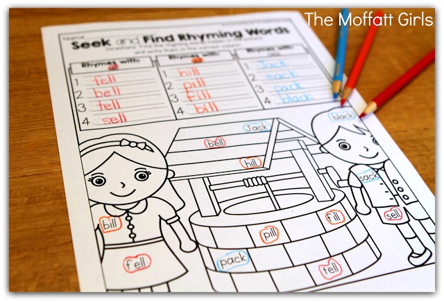 Teaching Word Work and Reading Comprehension through Nursery Rhymes! These packets are designed to build both PHONICS SKILLS AND READING COMPREHENSION with simple nursery rhymes! This packet is targeted for 1st Grade, but can also be used with high flying Kindergarteners!