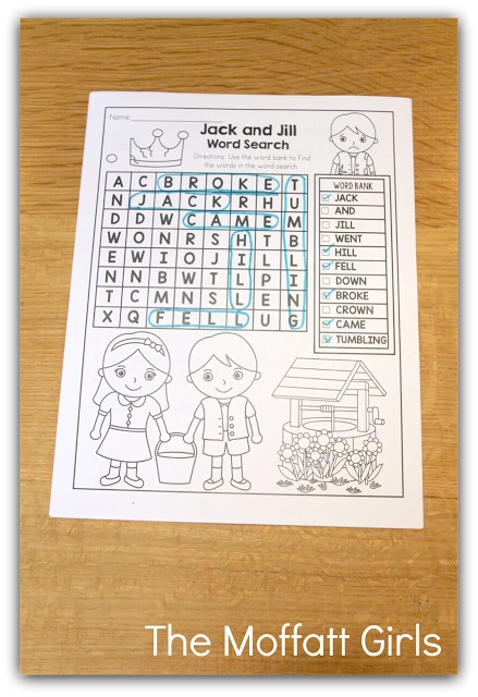 Teaching Word Work and Reading Comprehension through Nursery Rhymes! These packets are designed to build both PHONICS SKILLS AND READING COMPREHENSION with simple nursery rhymes! This packet is targeted for 1st Grade, but can also be used with high flying Kindergarteners!