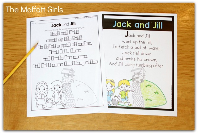 Teaching Word Work and Reading Comprehension through Nursery Rhymes! These packets are designed to build both PHONICS SKILLS AND READING COMPREHENSION with simple nursery rhymes! This packet is targeted for 1st Grade, but can also be used with high flying Kindergarteners!