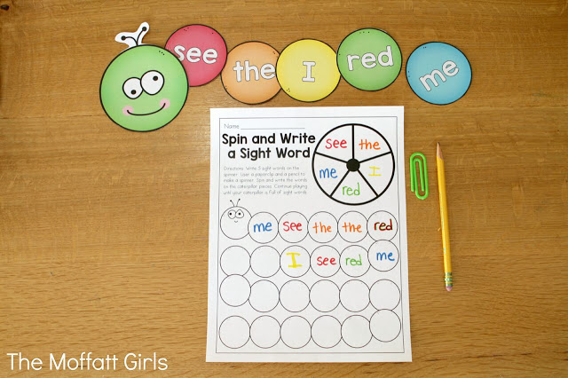 Sight Word Caterpillar in action! This Sight Word Caterpillar is a GREAT way to work with 218 sight words (pre-primer, primer, 1st grade, 2nd grade and 3rd grade)!