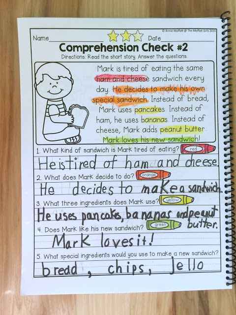 Reading Comprehension Checks for November in action! Reading Comprehension Checks for November- Build confidence in beginning and struggling readers with these short stories, while teaching students to find text evidence to support their answers.