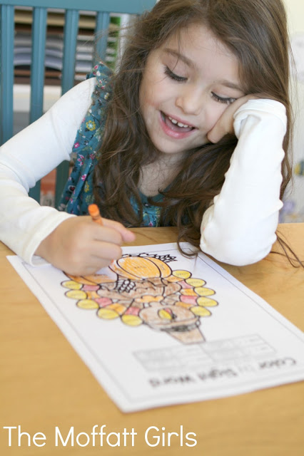 November NO PREP Packet (1st Grade) in action! Teach addition, subtraction, sight words, phonics, grammar, handwriting and so much more with the November NO PREP Packet for First Grade!
