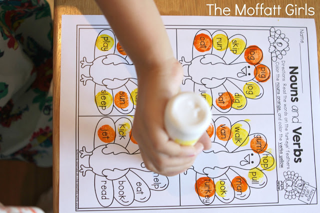 Teach addition, subtraction, sight words, phonics, grammar, handwriting and so much more with the November NO PREP Packet for First Grade!