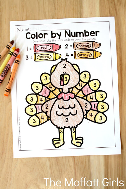 November NO PREP Packet (Preschool) in action! Teach number concepts, colors, shapes, letters, phonics and so much more with the November NO PREP Packet for Preschool!