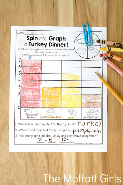 November NO PREP Packet (1st Grade) in action! Teach addition, subtraction, sight words, phonics, grammar, handwriting and so much more with the November NO PREP Packet for First Grade!