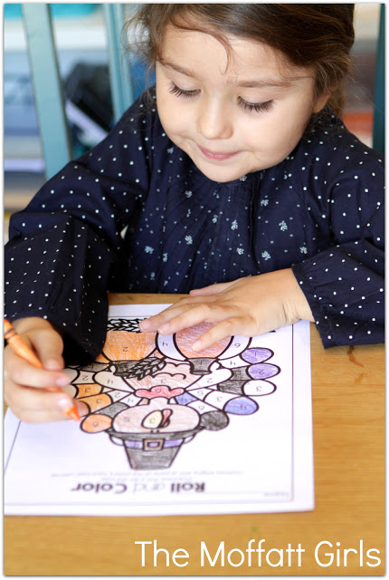 November NO PREP Packet (Kindergarten) in action! Teach basic addition, subtraction, sight words, phonics, letters, handwriting and so much more with the November NO PREP Packet for Kindergarten!