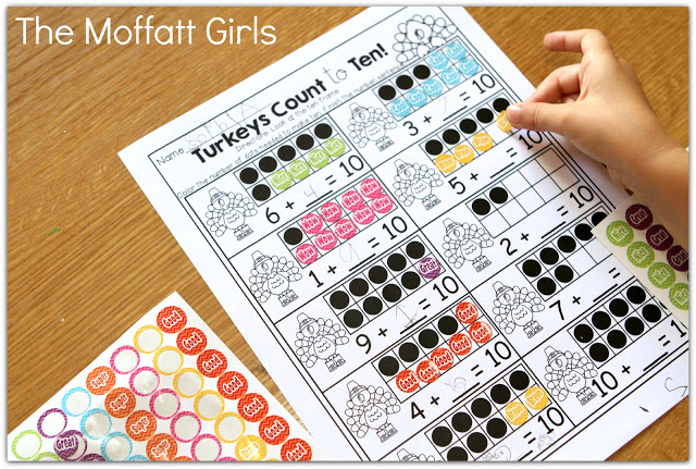 November NO PREP Packet (Kindergarten) in action! Teach basic addition, subtraction, sight words, phonics, letters, handwriting and so much more with the November NO PREP Packet for Kindergarten!
