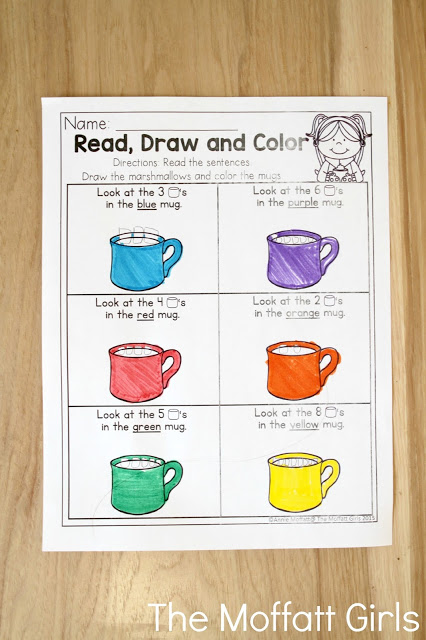 Teach number concepts, colors, shapes, letters, phonics and so much more with the December NO PREP Packet for Preschool!