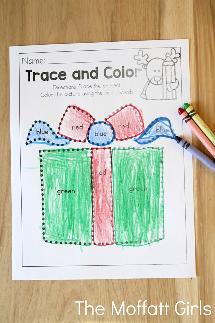 Teach number concepts, colors, shapes, letters, phonics and so much more with the December NO PREP Packet for Preschool!