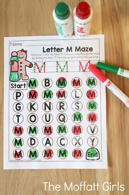 Teach number concepts, colors, shapes, letters, phonics and so much more with the December NO PREP Packet for Preschool!