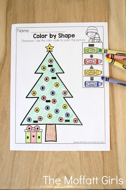 Teach number concepts, colors, shapes, letters, phonics and so much more with the December NO PREP Packet for Preschool!