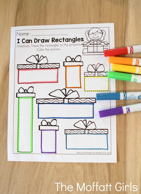 Teach number concepts, colors, shapes, letters, phonics and so much more with the December NO PREP Packet for Preschool!