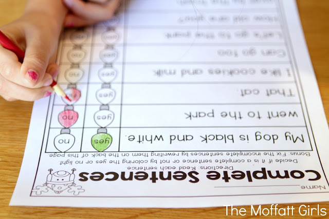 Teach addition, subtraction, sight words, phonics, grammar, handwriting and so much more with the December NO PREP Packet for First Grade!