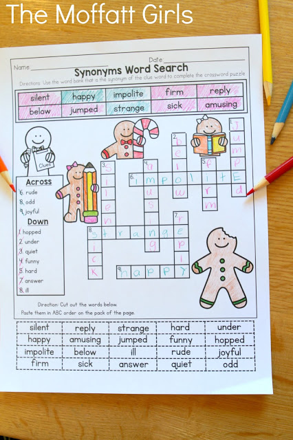 Teach multiplication, two and three-digit addition and subtraction, sight words, grammar, writing and so much more with the December NO PREP Packet for Third Grade!