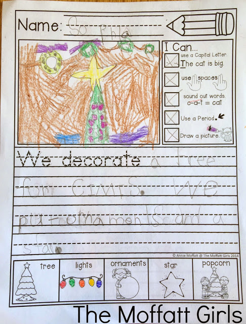 Journal Prompts for December- These 20 journal prompts include I Can statements to build writing skills and a picture dictionary to spark the imagination. Perfect for beginning writers.