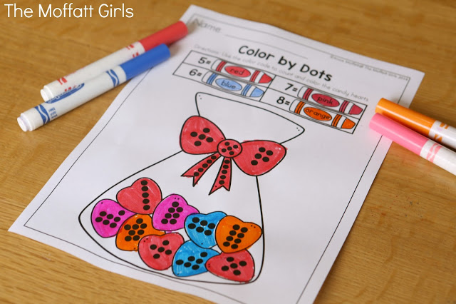 February NO PREP Packet (Preschool) in action! Teach number concepts, colors, shapes, letters, phonics and so much more with the February NO PREP Packet for Preschool!