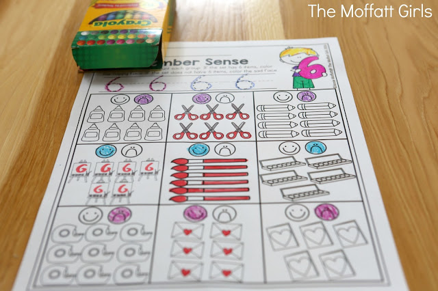 February NO PREP Packet (Preschool) in action! Teach number concepts, colors, shapes, letters, phonics and so much more with the February NO PREP Packet for Preschool!