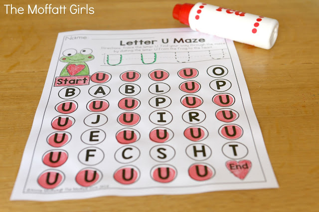 February NO PREP Packet (Preschool) in action! Teach number concepts, colors, shapes, letters, phonics and so much more with the February NO PREP Packet for Preschool!