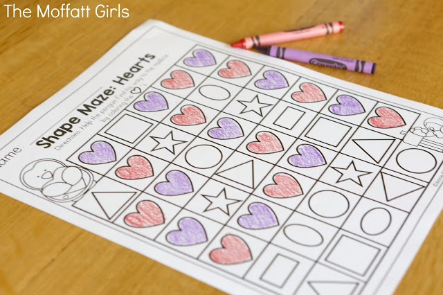 February NO PREP Packet (Preschool) in action! Teach number concepts, colors, shapes, letters, phonics and so much more with the February NO PREP Packet for Preschool!