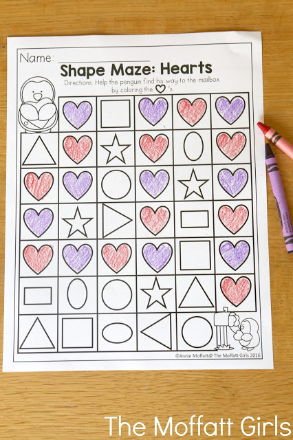 February NO PREP Packet (Preschool) in action! Teach number concepts, colors, shapes, letters, phonics and so much more with the February NO PREP Packet for Preschool!