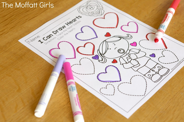 February NO PREP Packet (Preschool) in action! Teach number concepts, colors, shapes, letters, phonics and so much more with the February NO PREP Packet for Preschool!