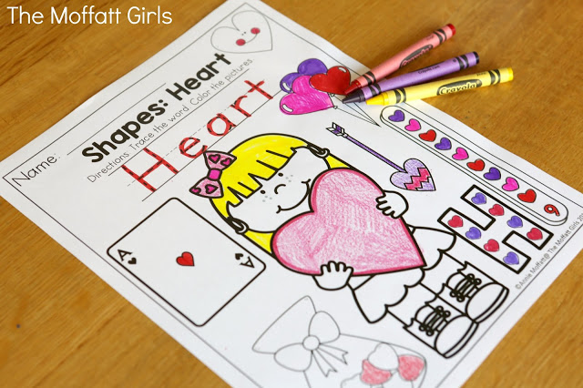 February NO PREP Packet (Preschool) in action! Teach number concepts, colors, shapes, letters, phonics and so much more with the February NO PREP Packet for Preschool!