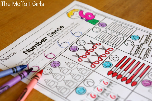 February NO PREP Packet (Preschool) in action! Teach number concepts, colors, shapes, letters, phonics and so much more with the February NO PREP Packet for Preschool!