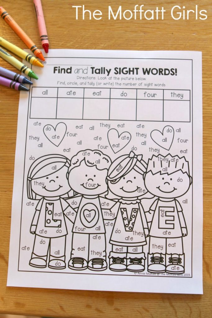 February NO PREP Packet (Kindergarten) in action! Teach basic addition, subtraction, sight words, phonics, letters, handwriting and so much more with the February NO PREP Packet for Kindergarten!