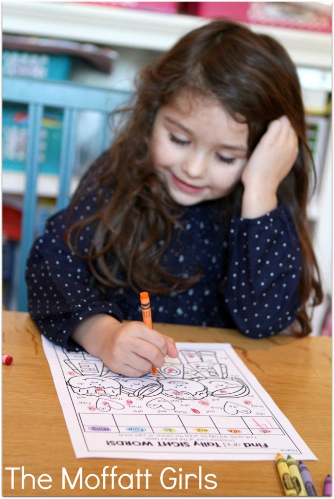 February NO PREP Packet (Kindergarten) in action! Teach basic addition, subtraction, sight words, phonics, letters, handwriting and so much more with the February NO PREP Packet for Kindergarten!