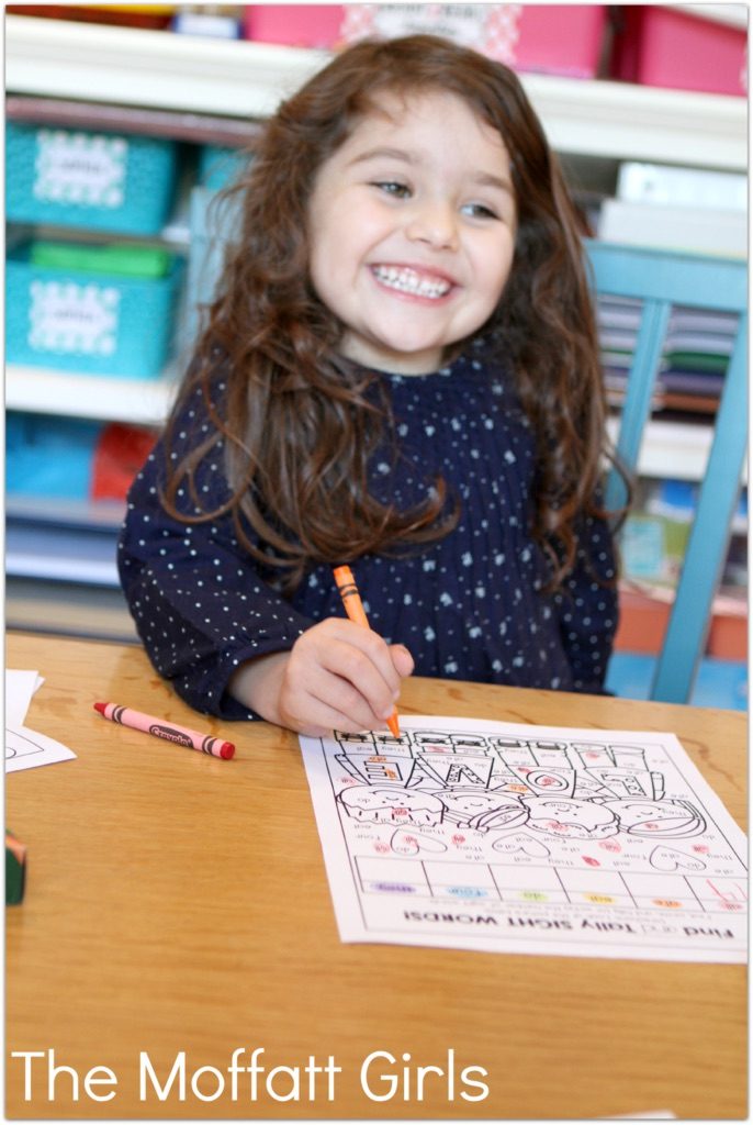 February NO PREP Packet (Kindergarten) in action! Teach basic addition, subtraction, sight words, phonics, letters, handwriting and so much more with the February NO PREP Packet for Kindergarten!
