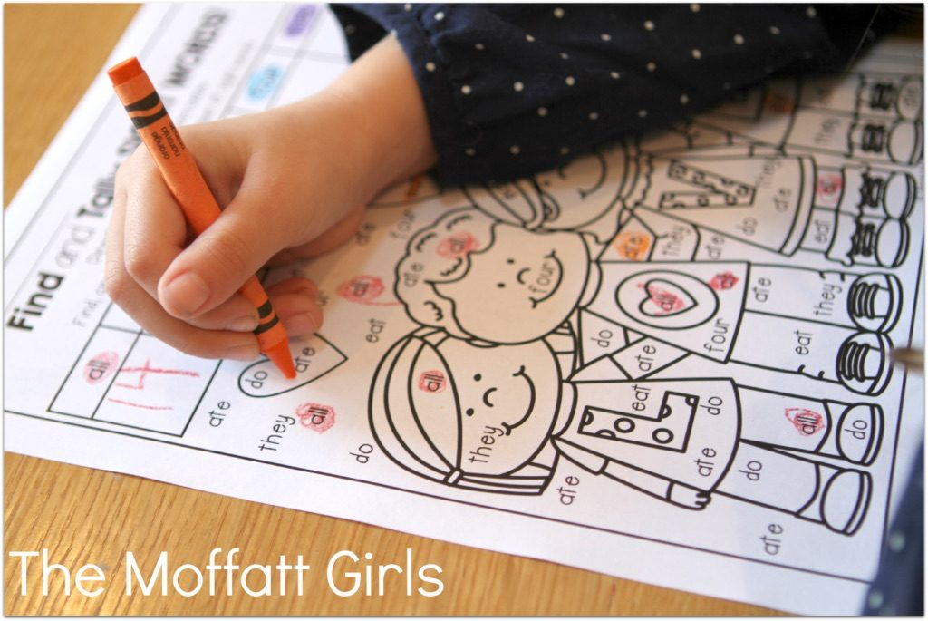February NO PREP Packet (Kindergarten) in action! Teach basic addition, subtraction, sight words, phonics, letters, handwriting and so much more with the February NO PREP Packet for Kindergarten!