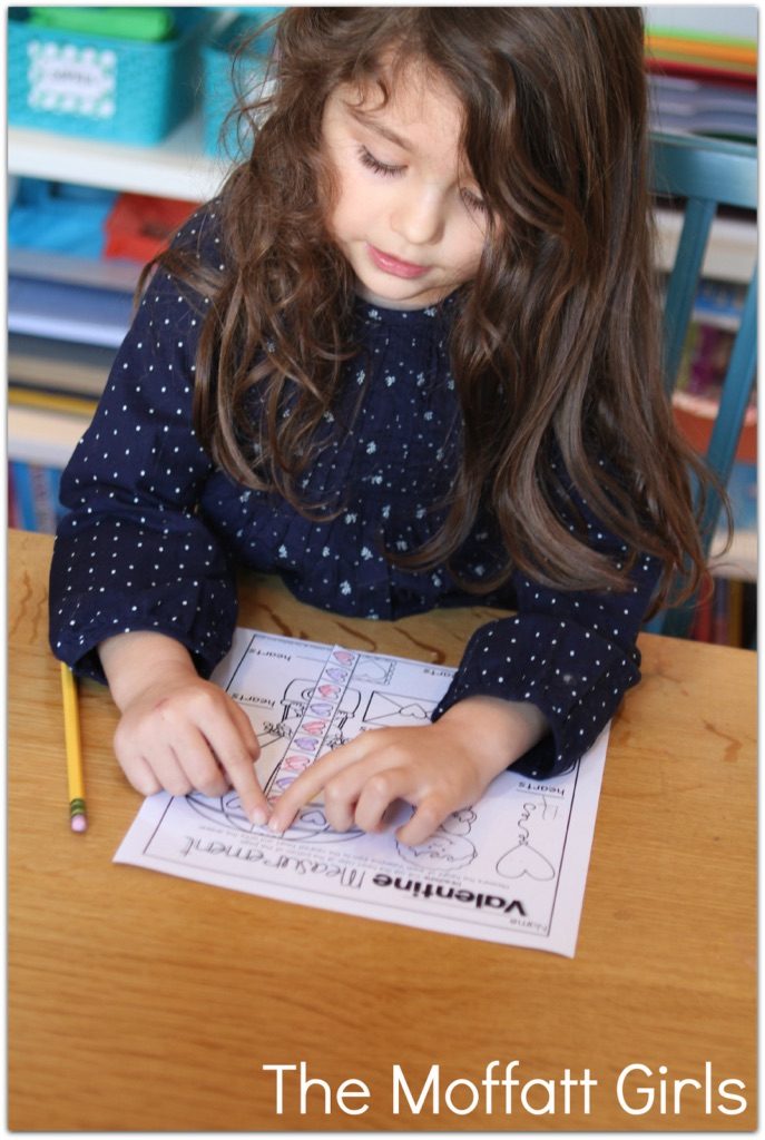 February NO PREP Packet (Kindergarten) in action! Teach basic addition, subtraction, sight words, phonics, letters, handwriting and so much more with the February NO PREP Packet for Kindergarten!