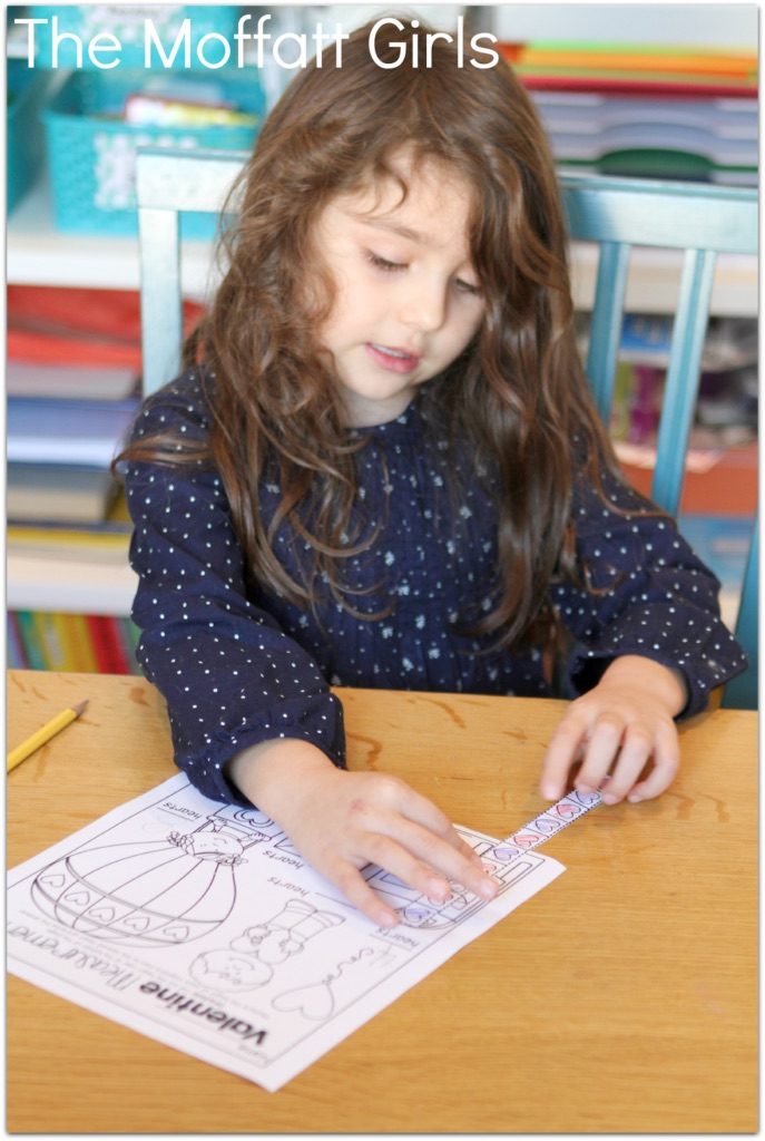 February NO PREP Packet (Kindergarten) in action! Teach basic addition, subtraction, sight words, phonics, letters, handwriting and so much more with the February NO PREP Packet for Kindergarten!