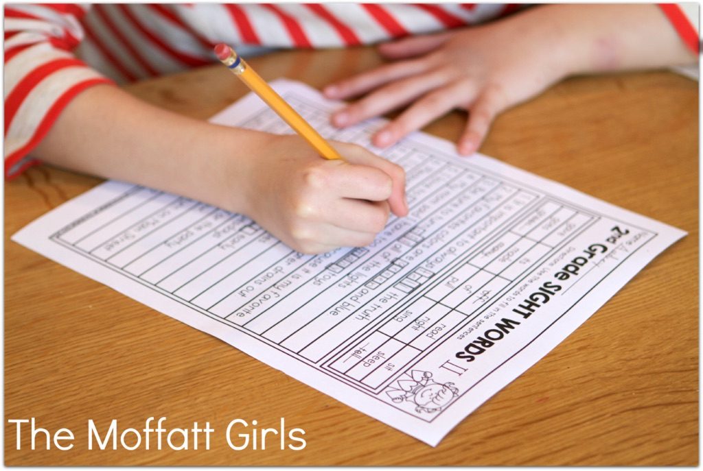 February NO PREP Packet (2nd Grade) in action! Teach basic math operations, sight words, phonics, grammar, handwriting and so much more with the February NO PREP Packet for Second Grade!