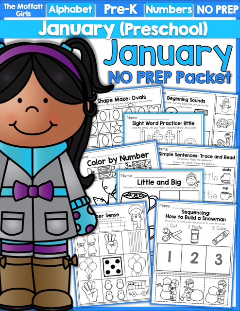 January Learning Resources with NO PREP