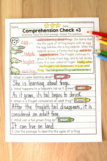 Reading Comprehension Checks for March in action! Reading Comprehension Checks for March- Build confidence in beginning and struggling readers with these short stories, while teaching students to find text evidence to support their answers.