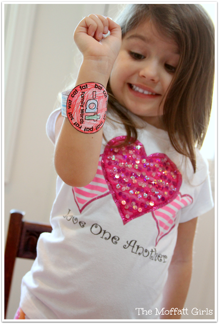 CVC Word Family Watches- These wearable watches help build fluency in beginning readers in a fun way!